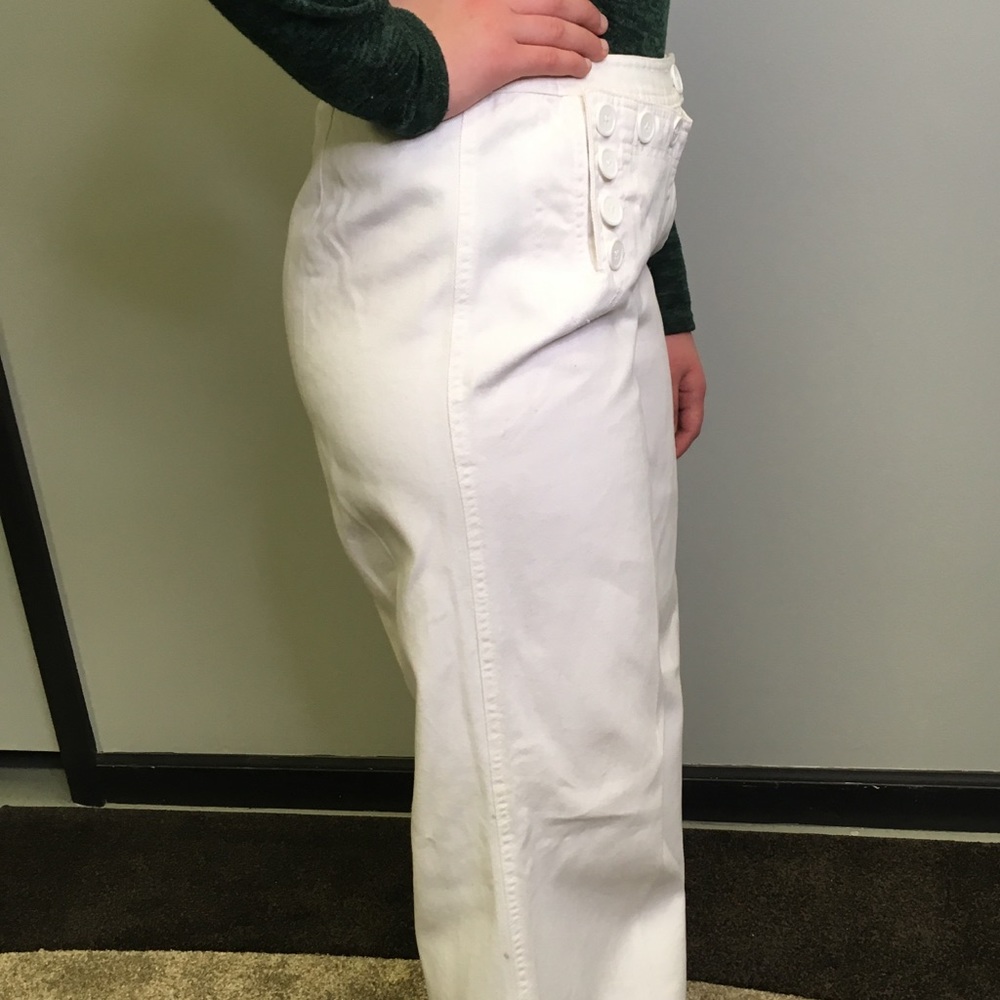 Retro White Sailor Jeans Vintage